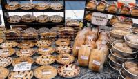 Baked goods for sale at farmers market